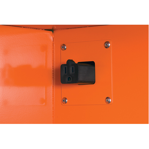 Emergency Preparedness Storage Cabinets, Steel, 4 Shelves, 65" H x 43" W x 18" D, Orange Haskins Industrial Inc.