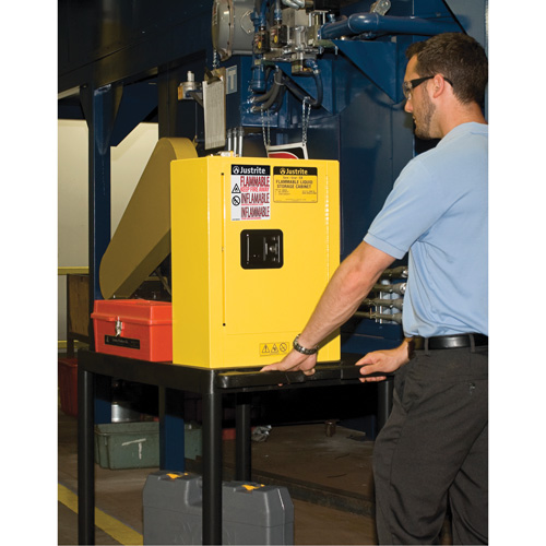 Sure-Grip&reg; EX Mini Flammable Safety Cabinet, 2 Gal., 1 Door, 17" W x 22" H x 8" D Haskins Industrial Inc.