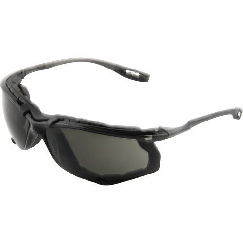 Lunettes de s&eacute;curit&eacute; avec joint en mousse Virtua, Lentille Grise/fum&eacute;e, Antibu&eacute;e, ANSI Z87+/R&eacute;pond ou surpasse la norme CSA Z94.3 Haskins Industrial Inc.