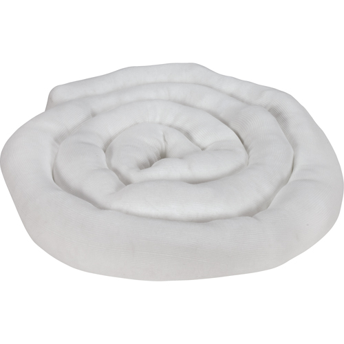 Remblais tubulaire absorbant, Huile seulement, Absorption 45 gal., 3" la x 10' lo, Pqt de 10 Haskins Industrial Inc.