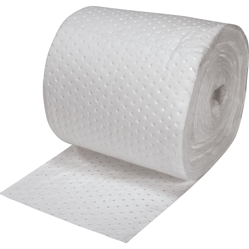 Premium Fine Fiber Sorbent Rolls, Heavyweight, 150' L x 15" W, 25 gal. Absorbancy Haskins Industrial Inc.