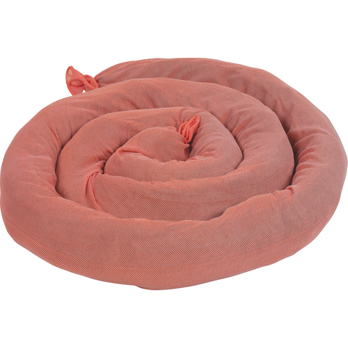 Remblais tubulaires absorbants, Mati&egrave;res dangereuses, Absorption 50 gal., 3" la x 8' lo, Pqt de 15 Haskins Industrial Inc.