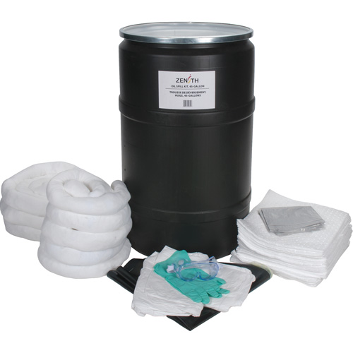 Premium Spill Kit, Oil Only, Drum, 55 US gal. Absorbancy Haskins Industrial Inc.