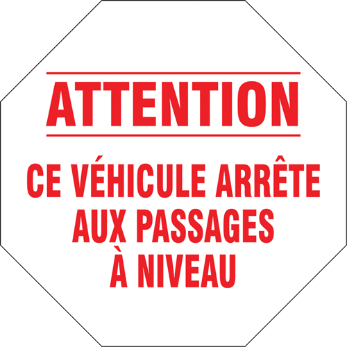 French Traffic Sign, Vinyl, 18" W x 18" H Haskins Industrial Inc.