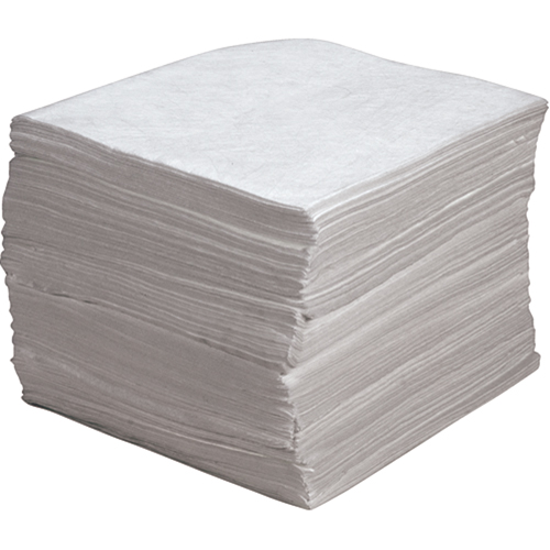 Premium Meltblown Sorbent Pads, Oil Only, 15" x 17", 30 gal. Absorbancy Haskins Industrial Inc.