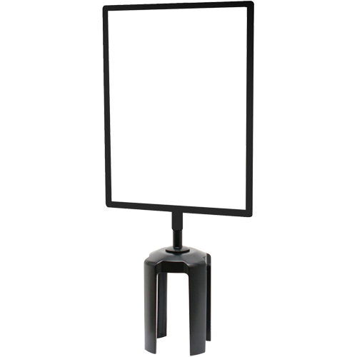 Tensabarrier&reg; Sign Frame with Adapter, Black Haskins Industrial Inc.