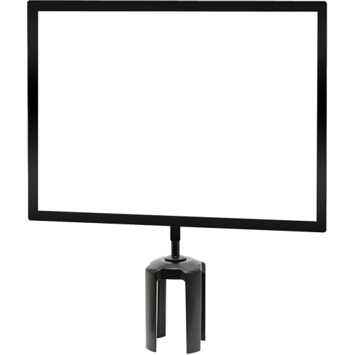 Tensabarrier&reg; Sign Frame with Adapter, Black Haskins Industrial Inc.