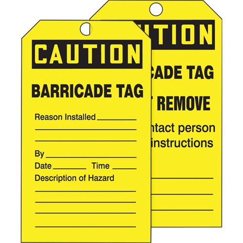 Tags By-The-Roll Safety Tags, Cardstock, 3" W x 6-1/4" H, English Haskins Industrial Inc.
