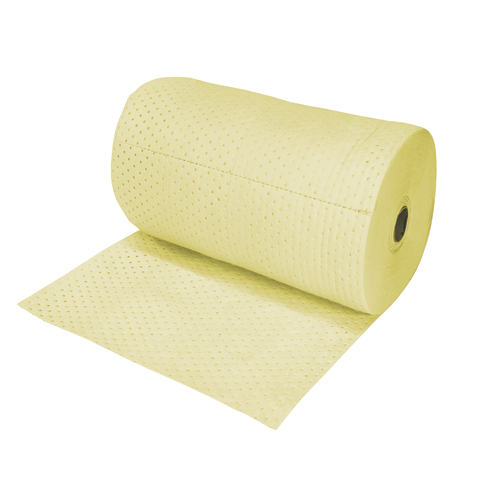 Rouleaux absorbants en fibres fines de calibre industriel, Lourd, 150' lo x 30" la, Absorption 70 gal. Haskins Industrial Inc.