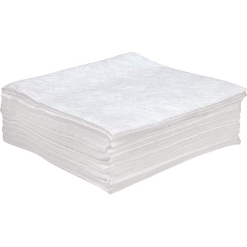 Feuilles absorbantes antistatiques de premi&egrave;re qualit&eacute;, Huile seulement, 30" x 30", 55 gal. d'absorption Haskins Industrial Inc.