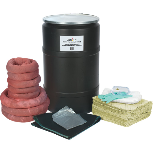 Spill Kit, Hazmat, Drum, 55 US gal. Absorbancy Haskins Industrial Inc.