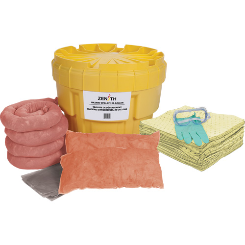 Spill Kit, Hazmat, Overpack/Salvage Drum, 20 US gal. Absorbancy Haskins Industrial Inc.