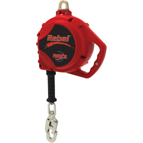 Rebel Self-Retracting Lifeline, 20', Galvanized Steel, Swivel Haskins Industrial Inc.