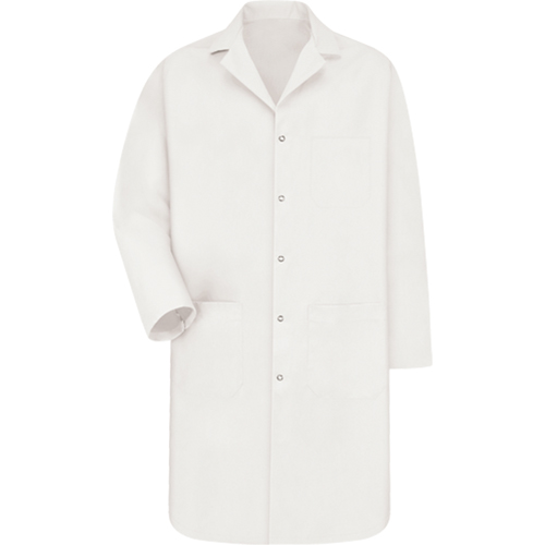 Lab Coat, Poly-Cotton, Small, White Haskins Industrial Inc.