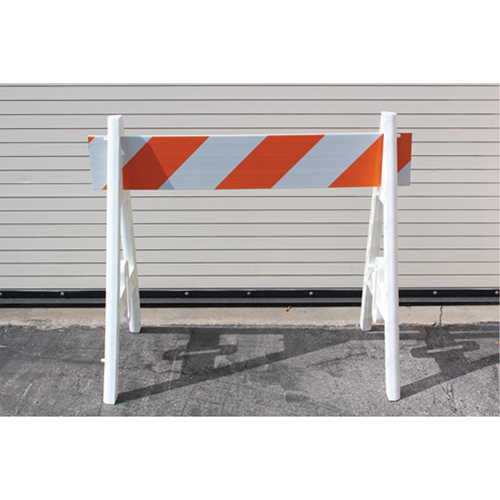 Barricades, A-Frame, 48" L x 40" H, Orange/White Haskins Industrial Inc.