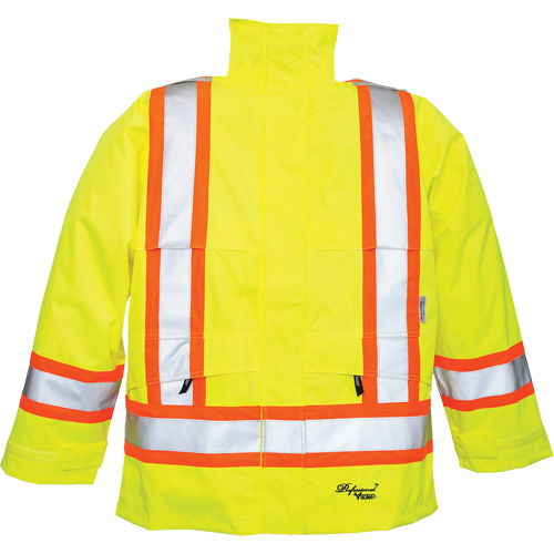 Manteaux 300 deniers Professional Journeyman, Polyester, Petit, Jaune lime haute visibilit&eacute; Haskins Industrial Inc.