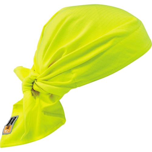 Chill-Its&reg; 6710FR FR Cooling Triangle Hat, High Visibility Lime-Yellow Haskins Industrial Inc.