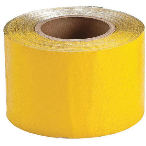 Temporary Pavement Marking Tape, 4" x 150', Vinyl, Yellow Haskins Industrial Inc.