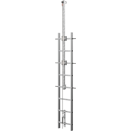 Vi-Go Continuous Ladder Climbing Safety System with Automatic Pass-Through, Stainless Steel Haskins Industrial Inc.