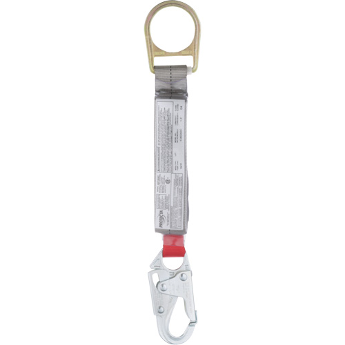 PRO Rope Shock-Absorber, 1.5', Snap Hook/Carabiner Center, Snap Hook Leg Ends, Nylon Haskins Industrial Inc.