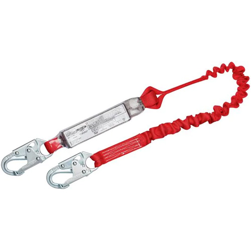 Longe &eacute;lastique antichoc PRO, 6', Point d'ancrage &agrave; Crochet mousqueton, Crochet mousqueton aux jambes, Polyester Haskins Industrial Inc.