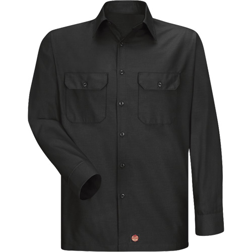 Chemise &agrave; manches longues en tissu ind&eacute;chirable, Hommes, 3T-Grand, Noir Haskins Industrial Inc.
