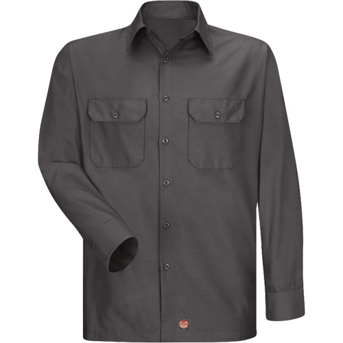 Chemise &agrave; manches longues en tissu ind&eacute;chirable, Hommes, 3T-Grand, Charbon Haskins Industrial Inc.