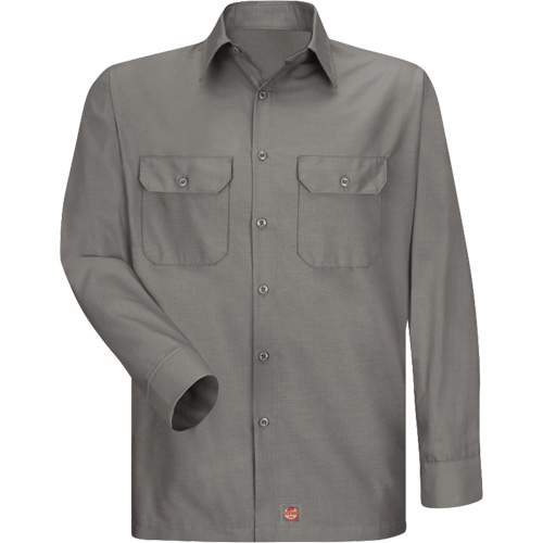 Chemise &agrave; manches longues en tissu ind&eacute;chirable, Hommes, 3T-Grand, Gris Haskins Industrial Inc.