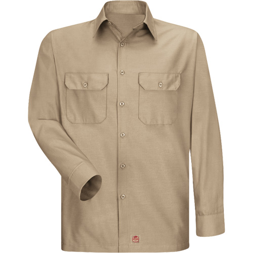 Long Sleeve Ripstop Shirt, Men's, 3X-Large, Khaki Haskins Industrial Inc.