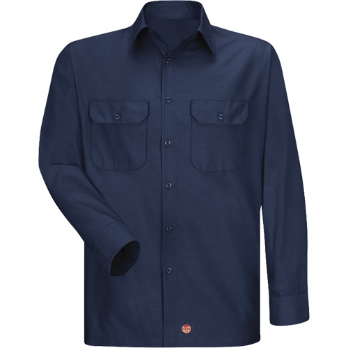 Long Sleeve Ripstop Shirt, Men's, 3X-Large, Navy Blue Haskins Industrial Inc.