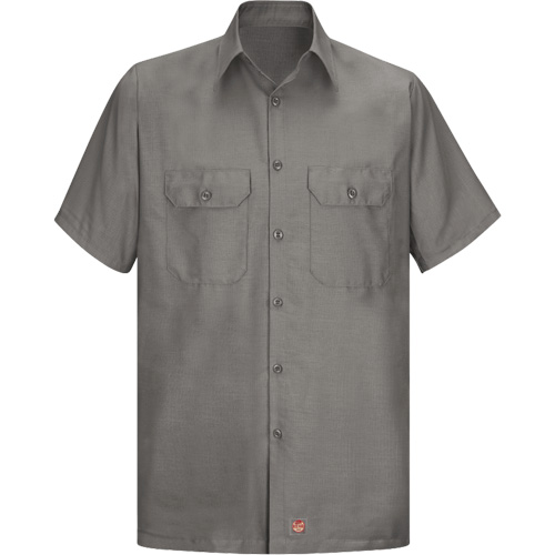 Chemise &agrave; manches courtes en tissu ind&eacute;chirable, Hommes, Grand (grande taille), Gris Haskins Industrial Inc.