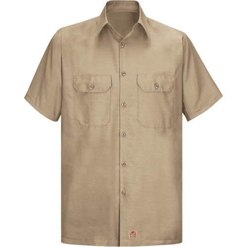 Short Sleeve Ripstop Shirt, Men's, 3X-Large, Khaki Haskins Industrial Inc.