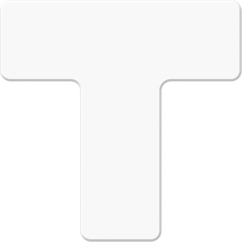 Armor Stripe Lean/5S Markers, T, 6" L x 6" W, White, Plastic Haskins Industrial Inc.