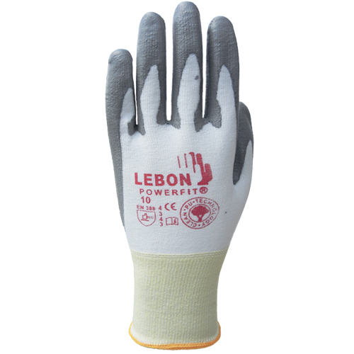 Gants r&eacute;sistants &agrave; la coupe PowerFit Lebon, Taille Grand/10, Calibre 13, Rev&ecirc;tement Polyur&eacute;thane, Enveloppe en Poly&eacute;thyl&egrave;ne, ASTM ANSI niveau A2/EN 388 niveau B Haskins Industrial Inc.