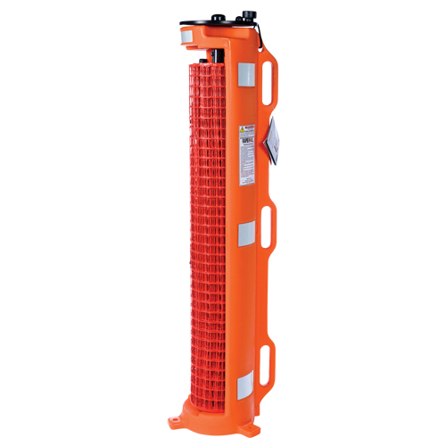 Barri&egrave;re avec roues , 50' lo, Plastique, Orange Haskins Industrial Inc.