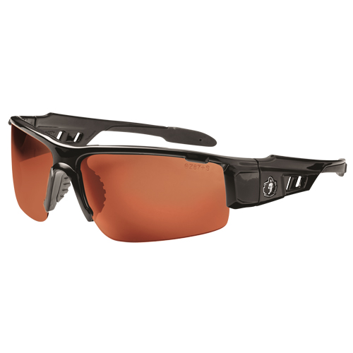 Skullerz&reg; Dagr Safety Glasses, Copper Lens, Anti-Scratch/Polarized, ANSI Z87+/Meets/Exceeds CSA Z94.3 Haskins Industrial Inc.