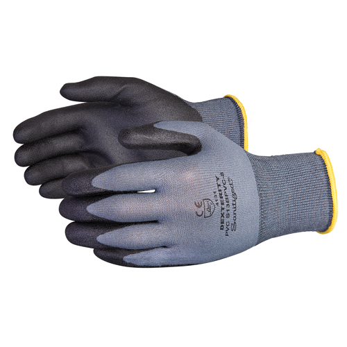 Gants enduits Dexterity, 11/2T-Grand, R&ecirc;vetement PVC, Calibre 13, Enveloppe en Nylon Haskins Industrial Inc.
