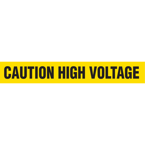 Barricade Tape, English, 3" W x 1000' L, 2 mils, Black on Yellow Haskins Industrial Inc.
