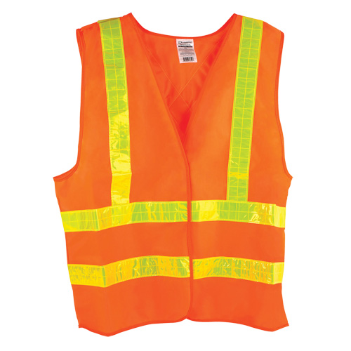 Dynamic Traffic Vest, High Visibility Orange, Medium, Polyester Haskins Industrial Inc.