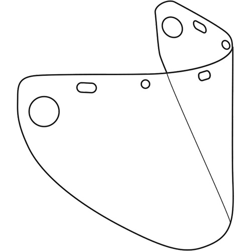 Visi&egrave;re d&eacute;coup&eacute;e &agrave; l'emporte-pi&egrave;ce et form&eacute;e Dynamic, Polycarbonate, Teinte Transparent Haskins Industrial Inc.