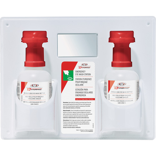Dynamic Single-Use Eyewash Station with Isotonic Solution, Double Haskins Industrial Inc.