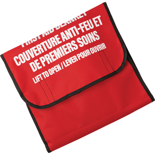 Dynamic Fire Blanket with Nylon Pouch Holder, Wool, 60"L x 71"W Haskins Industrial Inc.