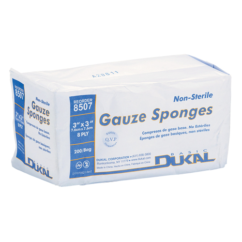 &eacute;ponge de gaze Dynamic, Tampon, 3" lo x 3" la, Dispositif m&eacute;dical Classe 1 Haskins Industrial Inc.