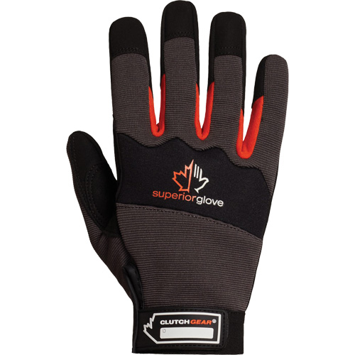 Clutch Gear&reg; Mechanic's Gloves, Synthetic Palm, Size Small Haskins Industrial Inc.