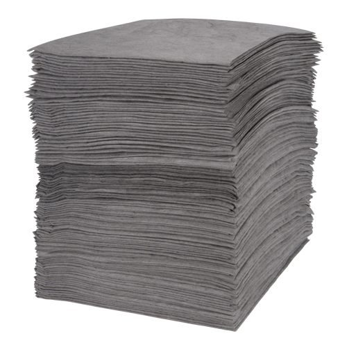 Premium Meltblown Sorbent Pads, Universal, 15" x 18", 30 gal. Absorbancy Haskins Industrial Inc.