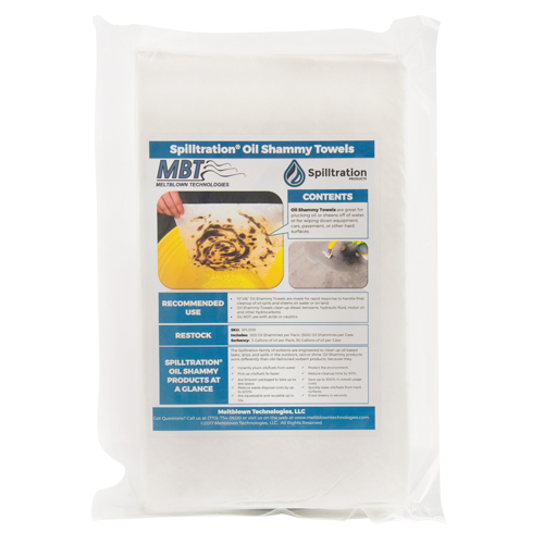 Chiffons pour l'huile Spilltration, Huile seulement, 16" x 10", 29 gal. d'absorption Haskins Industrial Inc.