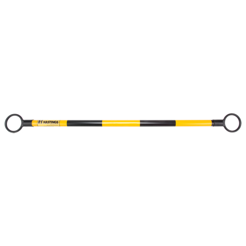 Telescopic Barricade Bar, 85" Extended Length, Black/Yellow Haskins Industrial Inc.