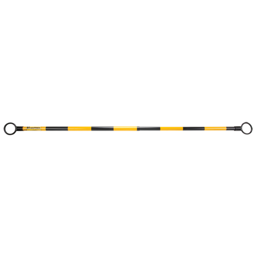 Telescopic Barricade Bar, 85" Extended Length, Black/Yellow Haskins Industrial Inc.