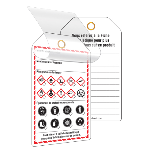 Self-Laminating Workplace Tags, Cardstock, 3-3/8" W x 5-3/4" H, French Haskins Industrial Inc.