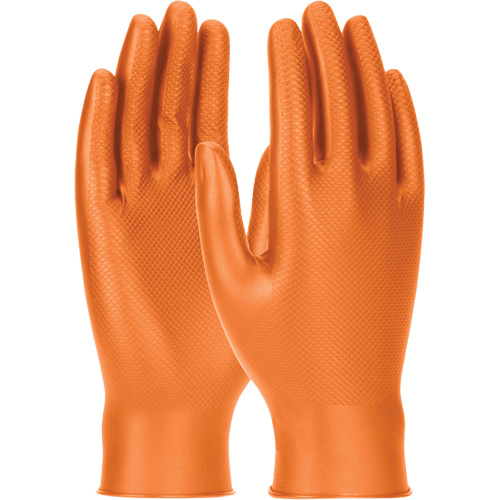 Grippaz Skins Ambidextrous Disposable Gloves, Small, Nitrile, 6-mil, Powder-Free, Orange Haskins Industrial Inc.